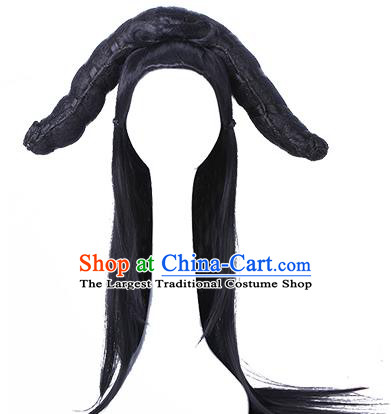 Chinese Ancient Fairy Headdress Ming Dynasty Princess Hairpieces Traditional Film Ghost Story Nie Xiaoqian Wigs Chignon