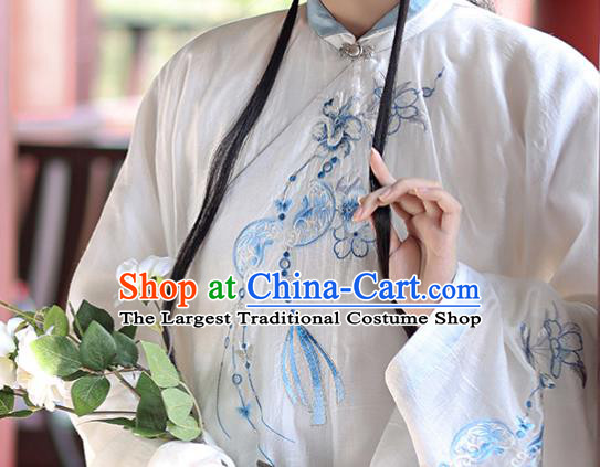 China Traditional Hanfu Dress Ancient Taoist Nun Garment Costumes Ming Dynasty Young Beauty Historical Clothing