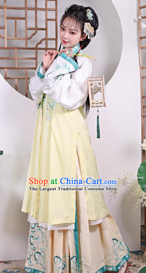 China Ming Dynasty Noble Beauty Historical Clothing Traditional Female Hanfu Dress Ancient Wealthy Lady Garment Costumes Full Set
