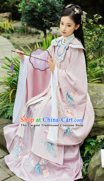 China Ancient Ming Dynasty Princess Historical Clothing Traditional Hanfu Dress Garments