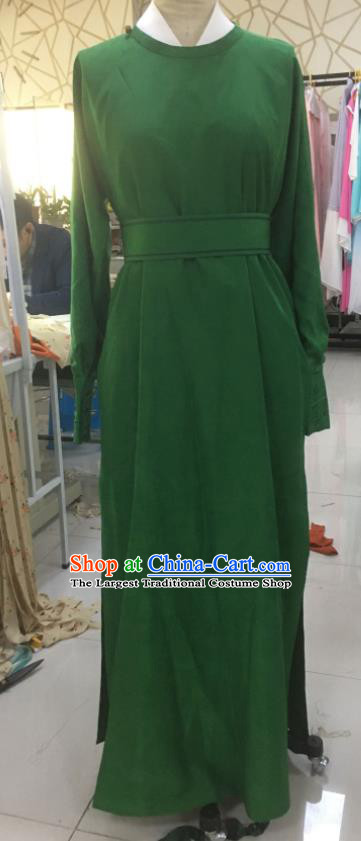 China Peking Opera Scholar Green Robe Costume Beijing Opera Xiaosheng Clothing Traditional Yue Opera Young Male Garment