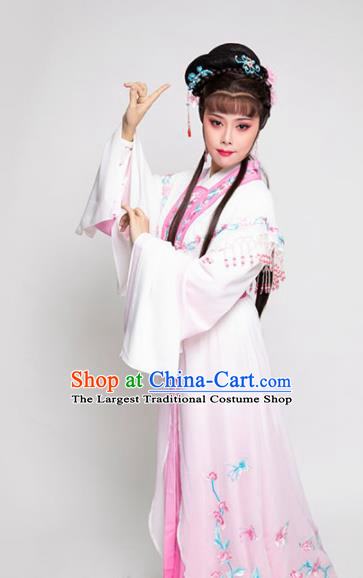 Chinese Yue Opera Actress Performance Clothing Ancient  Noble Lady Pink Dress Beijing Opera Hua Tan Garment Costume