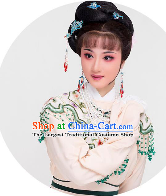 China Ancient Princess Dress Huangmei Opera Young Lady Garment Costume Peking Opera Hua Tan Clothing