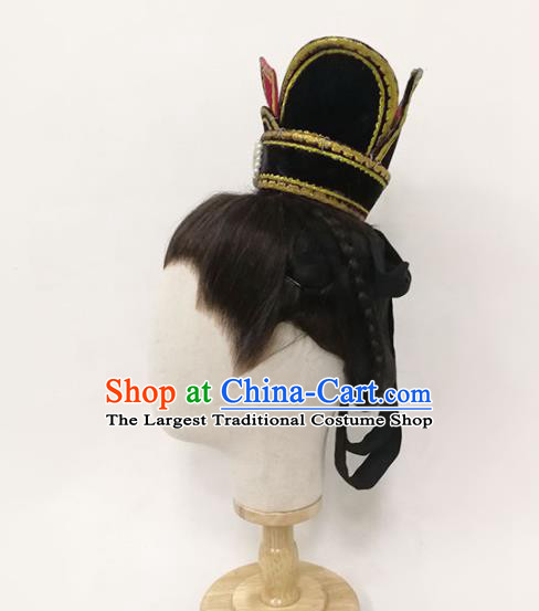 Chinese Opera Prince Hairdo Crown Traditional Beijing Opera Xiaosheng Hair Accessories Yue Opera Niche Headdress