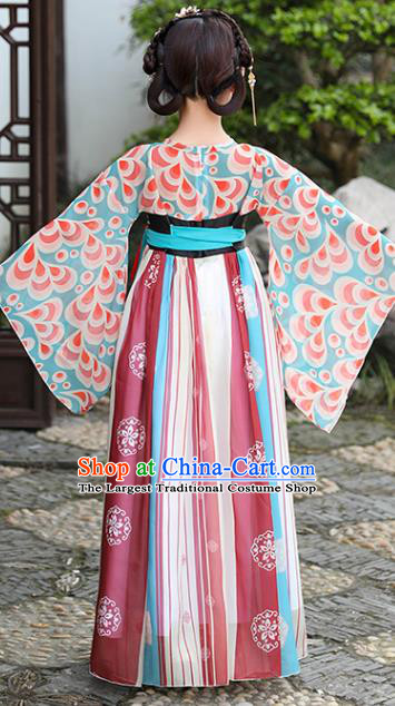 China Children Hanfu Dress Ancient Girl Fairy Fashion Costume Traditional Dance Clothing