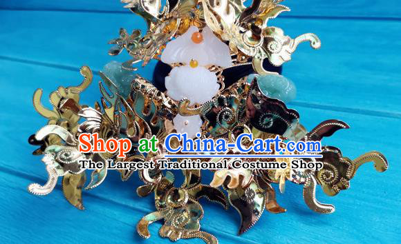 China Ancient Imperial Consort Hair Crown Drama The Legend of DuGu Headpiece Traditional Sui Dynasty Empress Hairpin