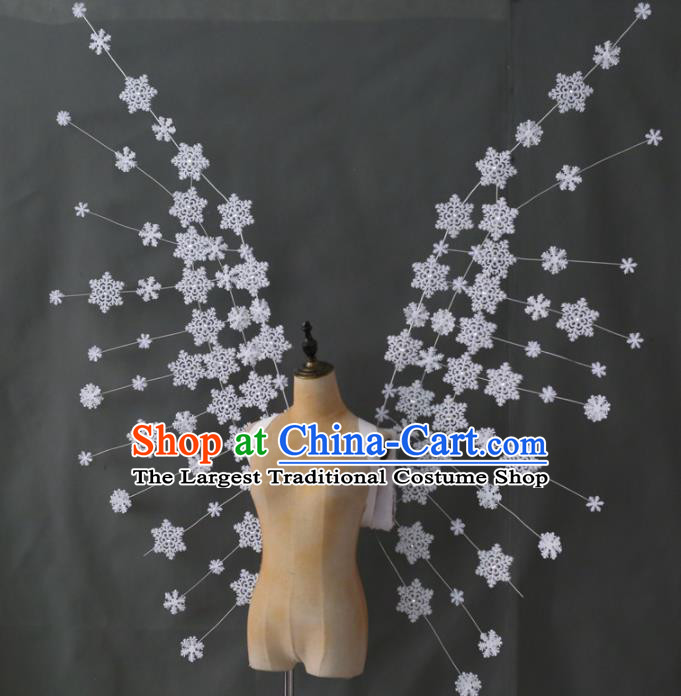 Custom Miami Stage Show Wings Christmas Performance Props Catwalks Snowflakes Wings Cosplay Giant Accessories