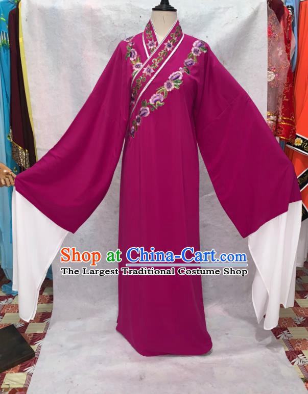 China Beijing Opera Xiaosheng Purple Robe Traditional Opera Scholar Clothing Shaoxing Opera Young Male Garment Costumes