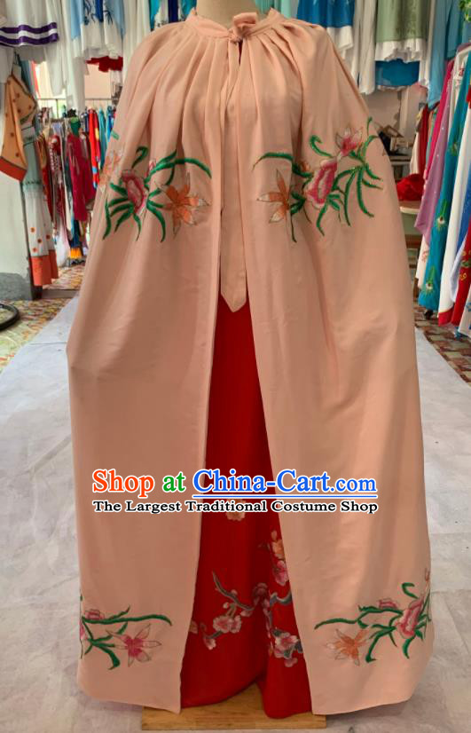 China Traditional Opera Young Childe Clothing Shaoxing Opera Scholar Garment Costume Beijing Opera Niche Embroidered Red Robe with Cape