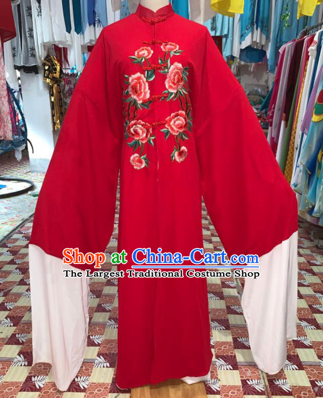 China Traditional Opera Scholar Clothing Shaoxing Opera Bridegroom Garment Costumes Beijing Opera Xiaosheng Red Robe