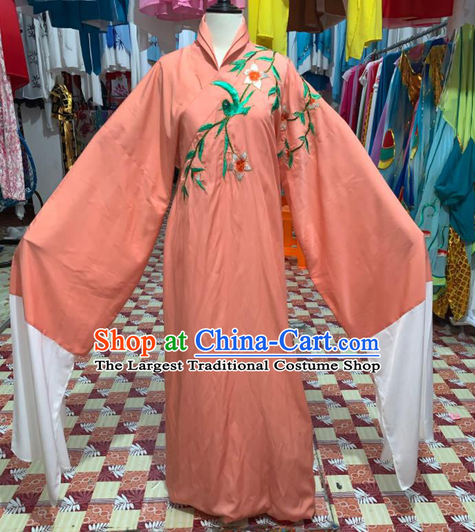 China Beijing Opera Xiaosheng Orange Robe Traditional Opera Scholar Clothing Shaoxing Opera Young Childe Garment Costumes