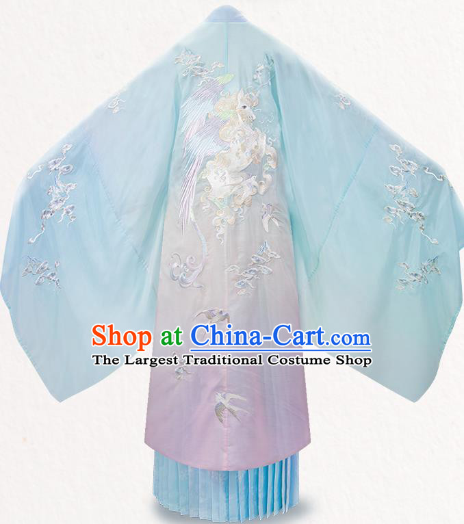 China Ancient Young Beauty Clothing Traditional Embroidered Hanfu Dress Song Dynasty Royal Princess Garment Costumes Complete Set