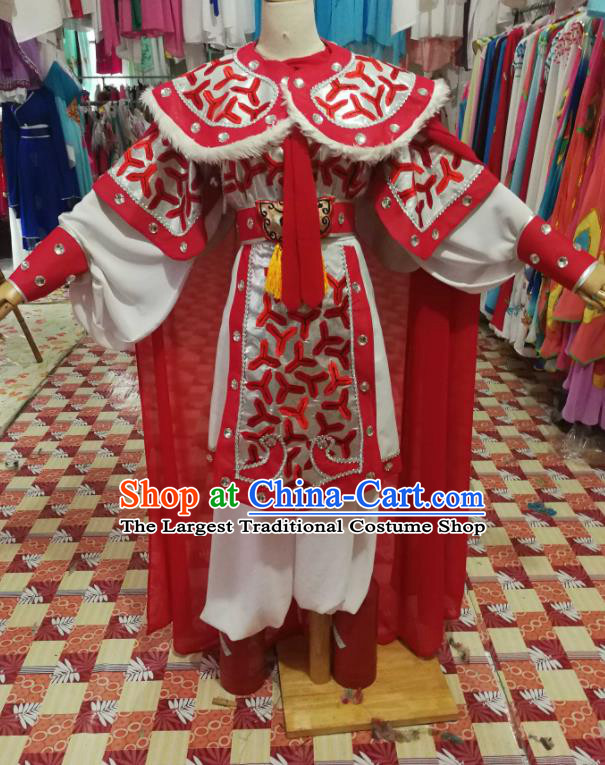 China Traditional Opera General Clothing Shaoxing Opera Warrior Garment Costumes Beijing Opera Wusheng Uniforms