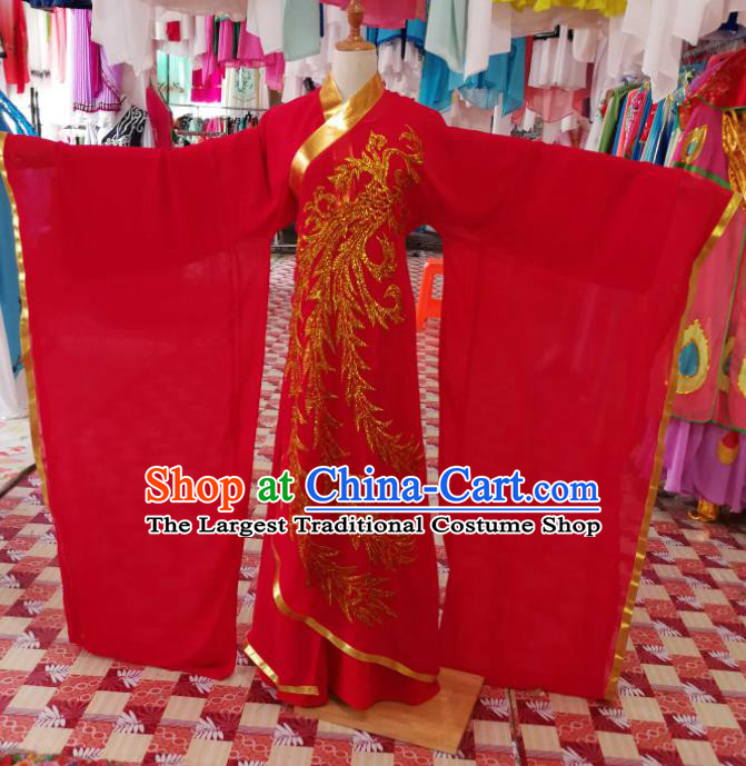China Traditional Peking Opera Actress Clothing Ancient Young Woman Garment Costumes Shaoxing Opera Diva Red Dress Outfits