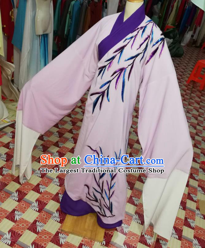 China Shaoxing Opera Scholar Xu Xian Garments Beijing Opera Xiaosheng Lilac Robe Uniforms Traditional Opera Young Male Clothing