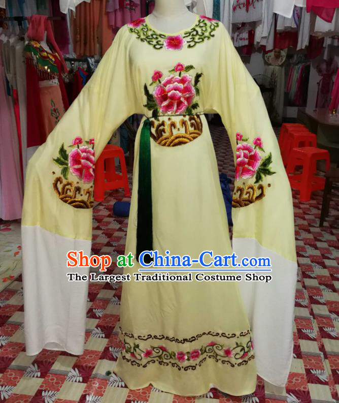 China Shaoxing Opera Scholar Garments Beijing Opera Xiaosheng Yellow Robe Traditional Opera Young Childe Clothing