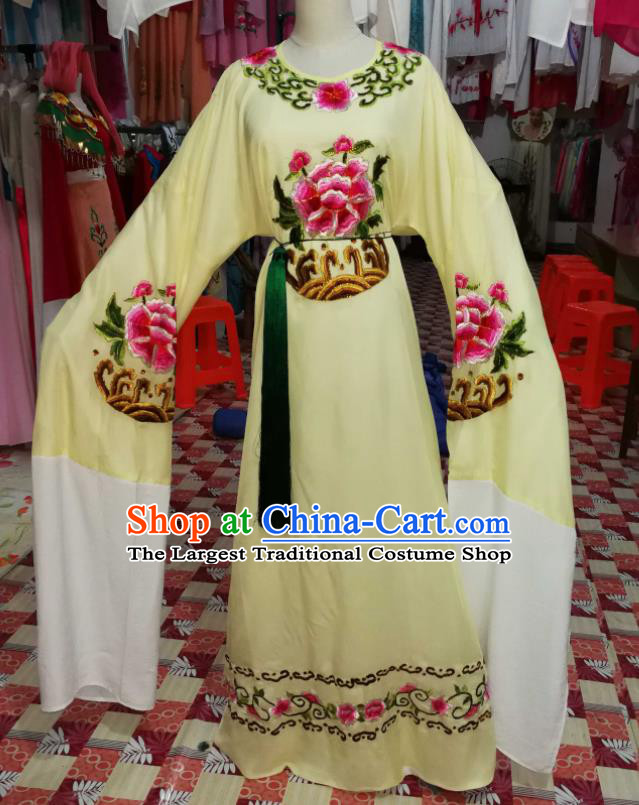 China Shaoxing Opera Scholar Garments Beijing Opera Xiaosheng Yellow Robe Traditional Opera Young Childe Clothing