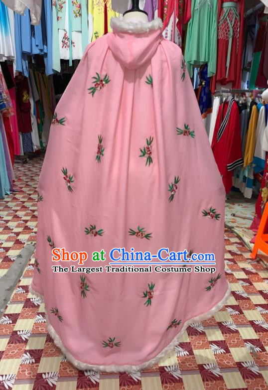 China Traditional Peking Opera Actress Clothing Ancient Palace Princess Garment Costume Shaoxing Opera Noble Lady Pink Mantle