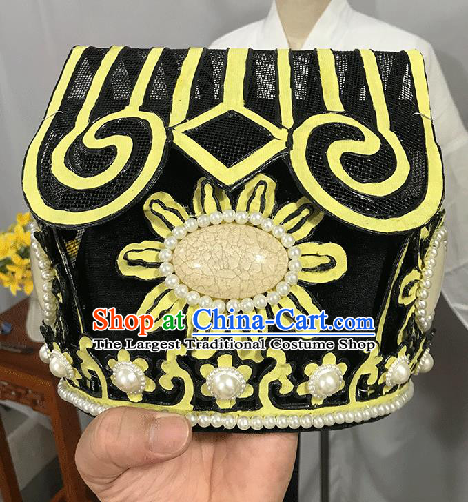 Chinese Traditional Beijing Opera Landlord Hat Peking Opera Rich Man Headwear Shaoxing Opera Ministry Councillor Headdress