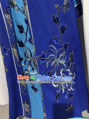 China Traditional Opera Prince Garment Costume Beijing Opera Xiaosheng Blue Robe Uniforms Shaoxing Opera Noble Childe Clothing