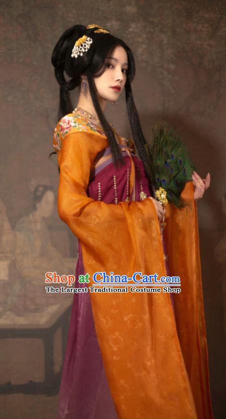 China Traditional Hanfu Dress Sui Dynasty Court Beauty Historical Clothing Ancient Imperial Consort Garment Costumes for Women