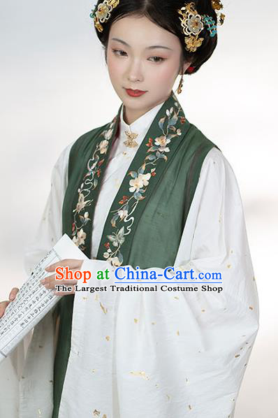 China Ancient Noble Beauty Dresses Traditional Court Hanfu Garments Ming Dynasty Young Woman Historical Clothing Full Set