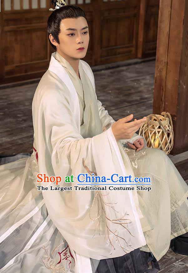 China Ancient Royal Prince Apparels Traditional Hanfu Garments Song Dynasty Nobility Childe Historical Clothing Complete Set