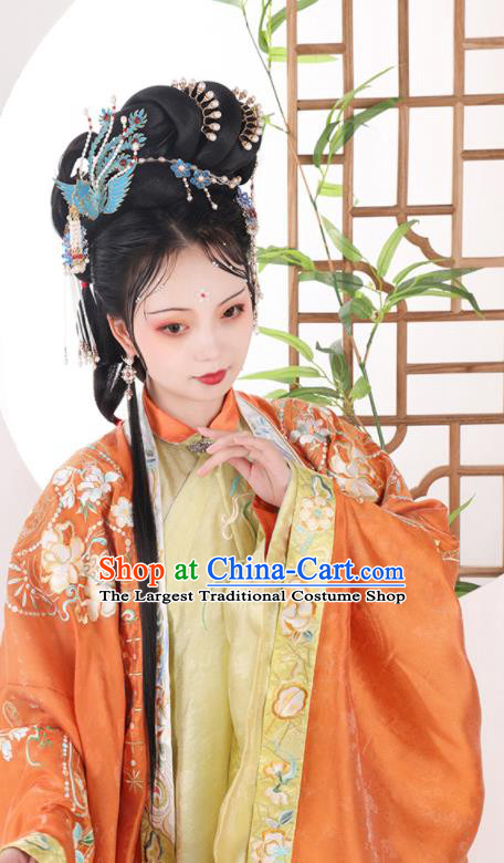 China Ancient Noble Mistress Hanfu Dress Apparels Ming Dynasty Aristocracy Female Historical Garment Costumes Complete Set