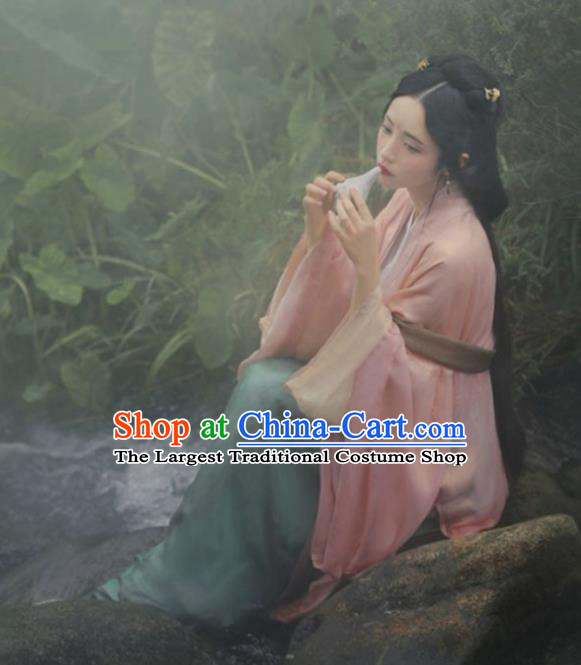 China Jin Dynasty Princess Clothing Traditional Court Lady Historical Costumes Ancient Royal Infanta Hanfu Dress Garments