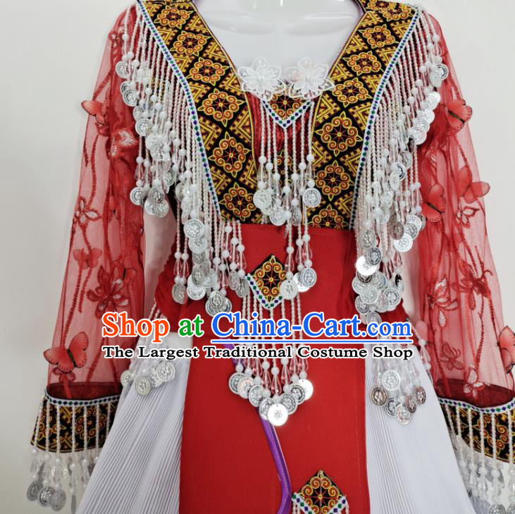 China Yunnan Minority Woman Garments Miao Nationality Festival Costumes Ethnic Photography Clothing Traditional Hmong Wedding Dress Outfits