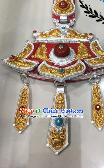 Handmade China Ethnic Wedding Cupronickel Belt Pendant Tibetan Robe Waistband Zang Nationality Sachet Waist Accessories