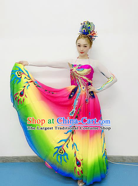 China Spring Festival Gala Opening Dance Dress Stage Performance Fashion Peacock Dance Costumes Women Group Dance Clothing