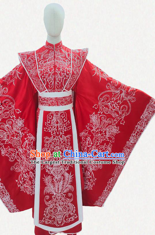China Drama Eternal Love of Dream Bai Fengjiu Wedding Garment Costumes Ancient Goddess Queen Red Hanfu Dress Ming Dynasty Empress Historical Clothing
