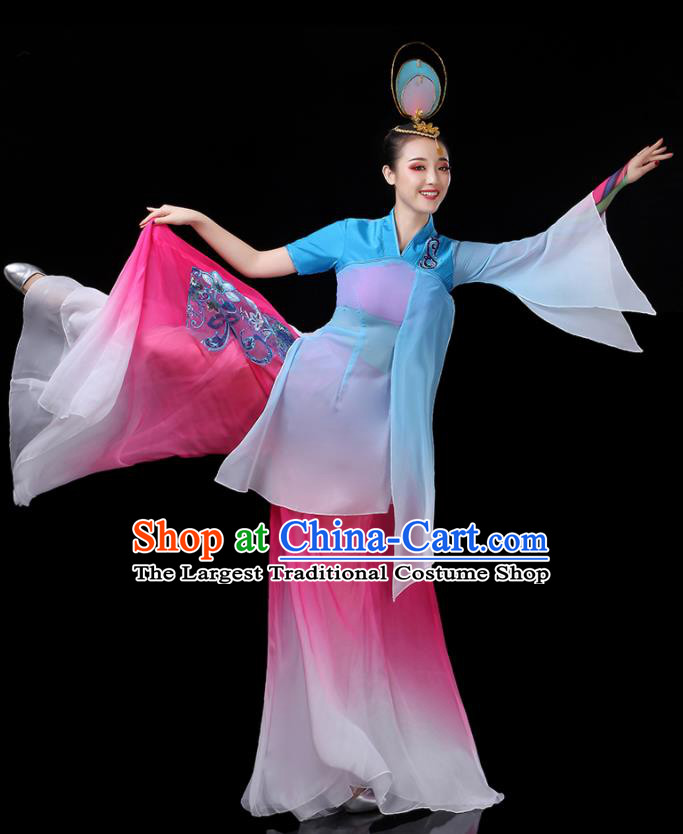 China Woman Group Dancewear Classical Dance Clothing Umbrella Dance Garment Costumes Fairy Dance Outfits