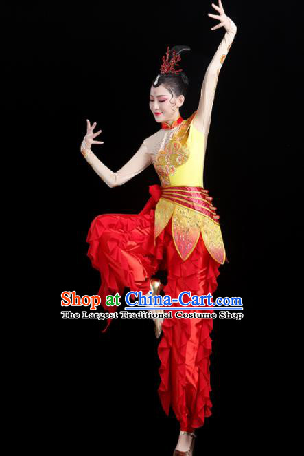 Chinese Folk Dance Clothing Traditional Fan Dance Outfits Female Drum Dance Costumes Yangko Performance Apparels