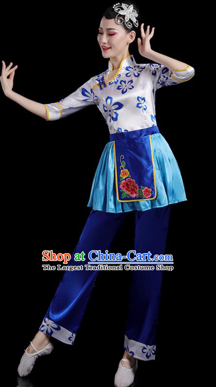 Chinese Yangko Performance Apparels Square Folk Dance Clothing Traditional Fan Dance Outfits Country Woman Dance Costumes