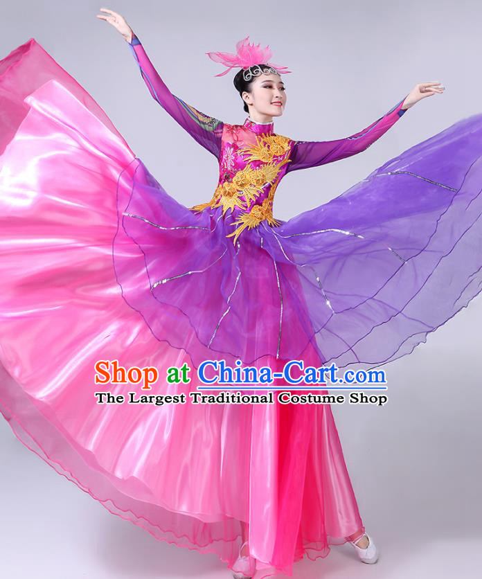 Professional China Spring Festival Gala Opening Dance Dress Flower Dance Costume Women Chorus Performance Garments Modern Dance Clothing