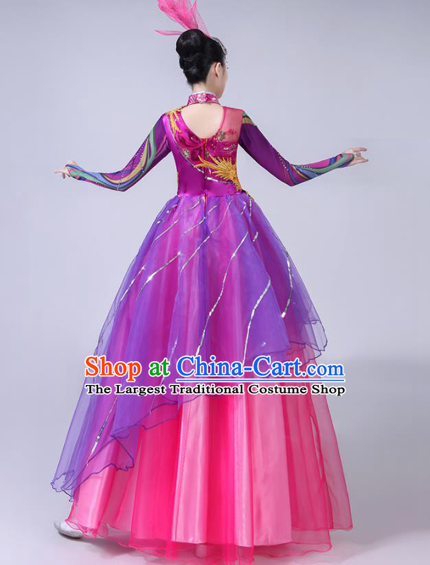 Professional China Spring Festival Gala Opening Dance Dress Flower Dance Costume Women Chorus Performance Garments Modern Dance Clothing