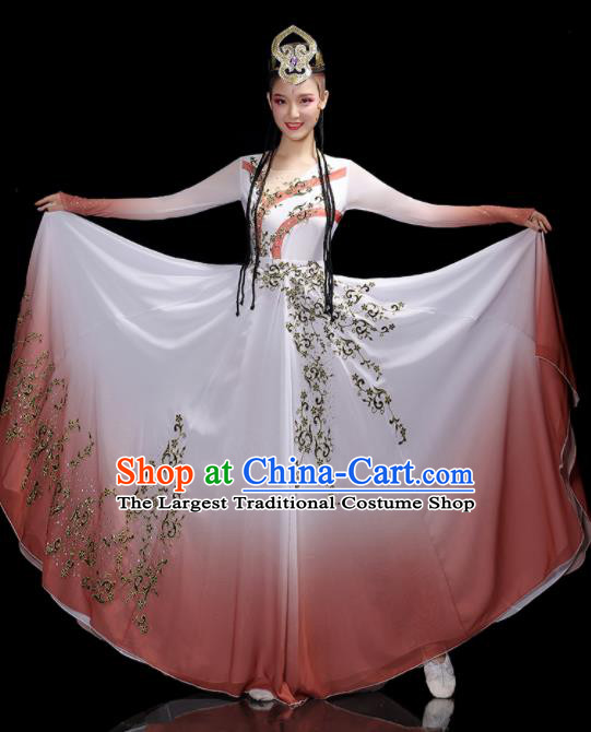 Chinese Uighur Ethnic Festival Performance Costumes Uyghur Nationality Dance Dress Outfits Xinjiang Minority Folk Dance Clothing