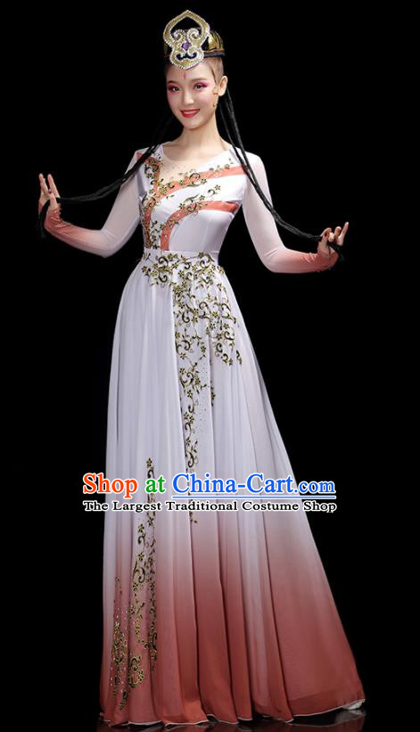 Chinese Uighur Ethnic Festival Performance Costumes Uyghur Nationality Dance Dress Outfits Xinjiang Minority Folk Dance Clothing