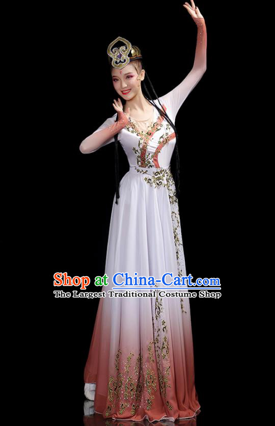 Chinese Uighur Ethnic Festival Performance Costumes Uyghur Nationality Dance Dress Outfits Xinjiang Minority Folk Dance Clothing