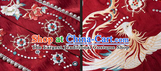 China Traditional Wedding Red Hanfu Dress Ming Dynasty Court Woman Historical Clothing Ancient Empress Garment Costumes Full Set