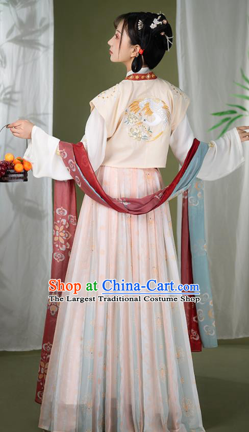 China Ancient Young Lady Garment Costumes Traditional Hanfu Dress Tang Dynasty Palace Beauty Historical Clothing