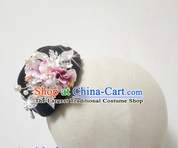 China Yunnan Ethnic Peacock Dance Hair Crown Dai Nationality Dance Hair Accessories Folk Dance Wigs Chignon