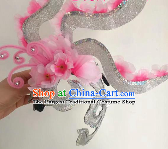 China Women Group Dance Hat Stage Performance Hair Accessories Modern Dance Headpiece Opening Dance Hair Crown