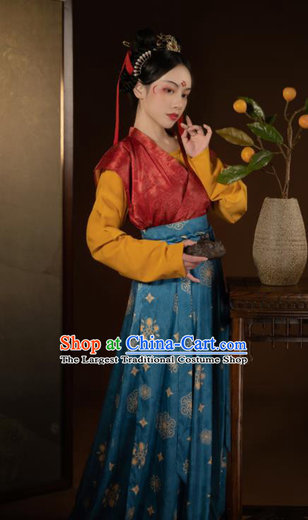 China Traditional Court Lady Hanfu Dress Tang Dynasty Historical Clothing Ancient Palace Beauty Garment Costumes