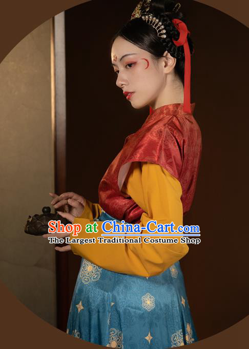 China Traditional Court Lady Hanfu Dress Tang Dynasty Historical Clothing Ancient Palace Beauty Garment Costumes