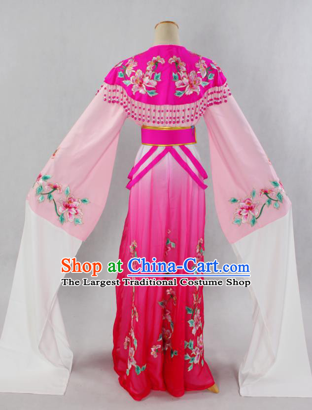 Chinese Ancient Princess Garment Costumes Traditional Shaoxing Opera Actress Clothing Beijing Opera Hua Tan Rosy Dress Outfits