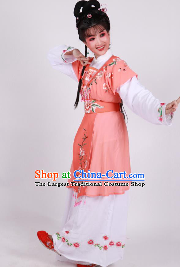 Chinese Traditional Huangmei Opera Actress Clothing Beijing Opera Servant Girl Dress Outfits Ancient Young Lady Garment Costumes