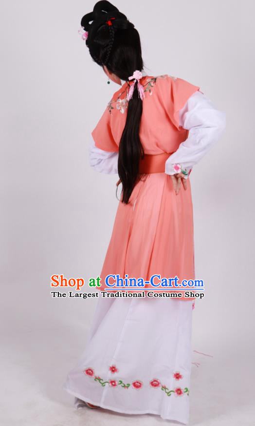 Chinese Traditional Huangmei Opera Actress Clothing Beijing Opera Servant Girl Dress Outfits Ancient Young Lady Garment Costumes